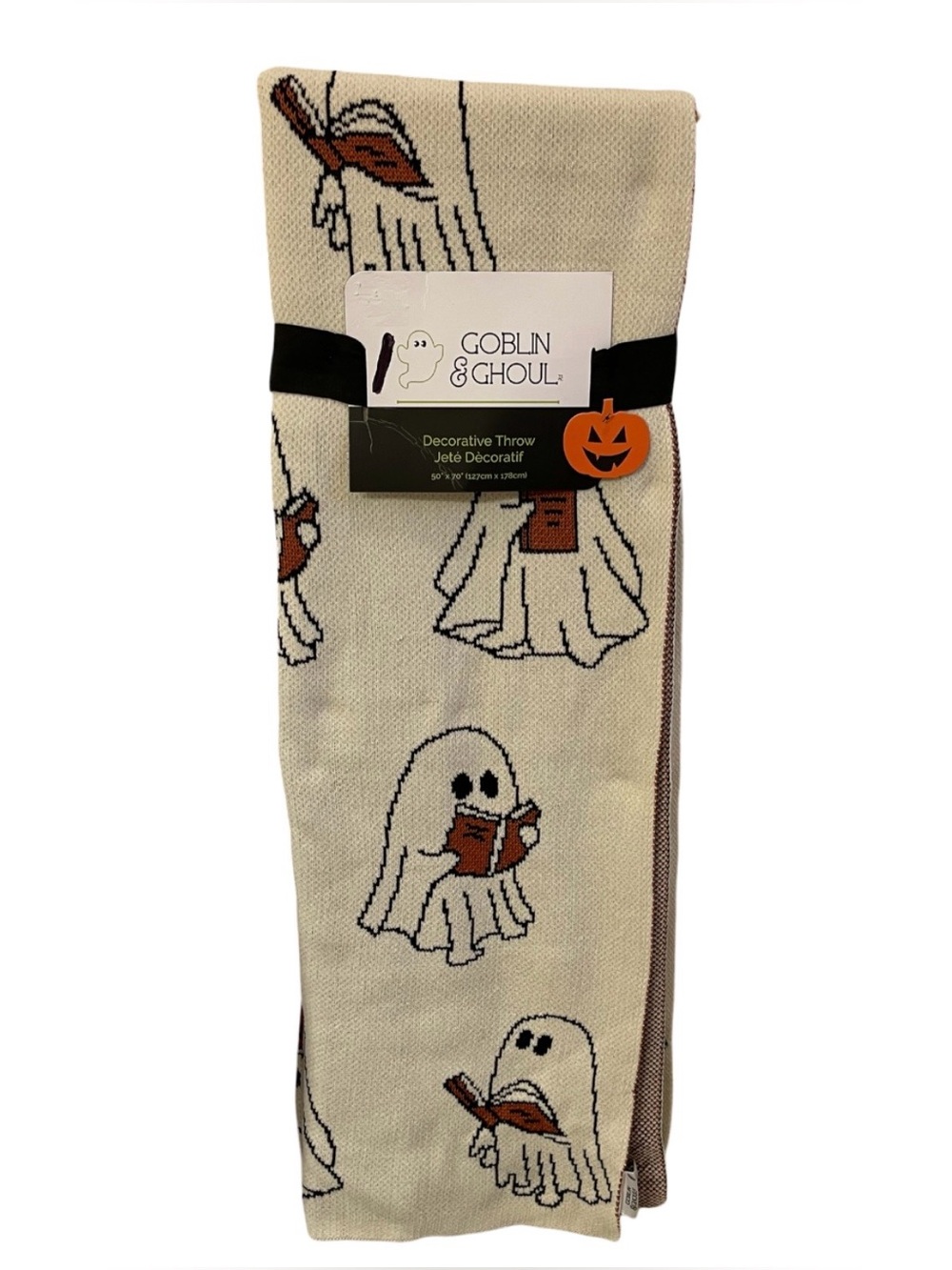 2026 Goblin & Ghoul “Ghost Reading Book” Throw - NWT**